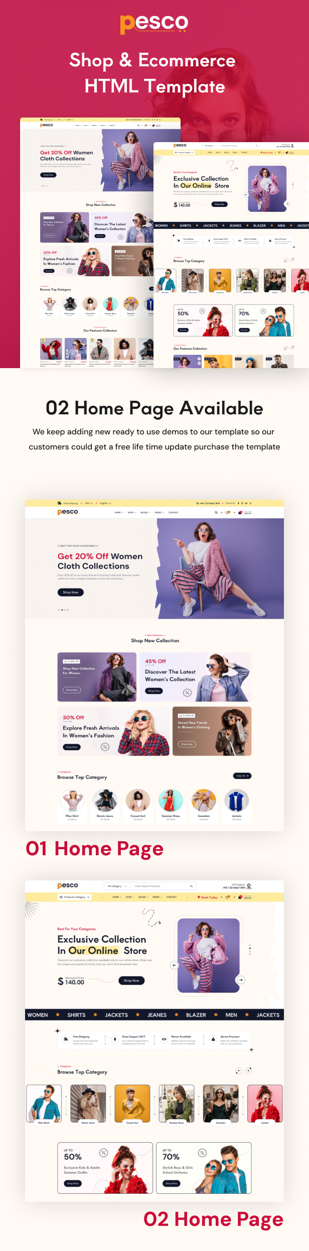 Pesco - eCommerce HTML + RTL Template